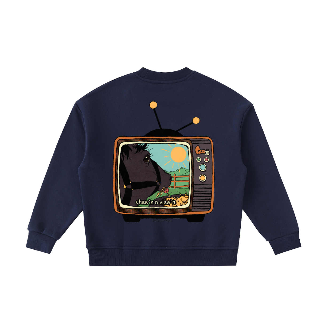 "chew'n n view'n" Kids' Crewneck Sweatshirt