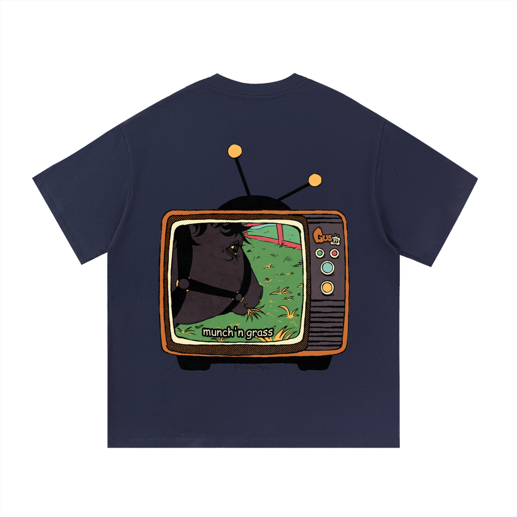 "munch'n grass" Basic Cotton T-Shirt