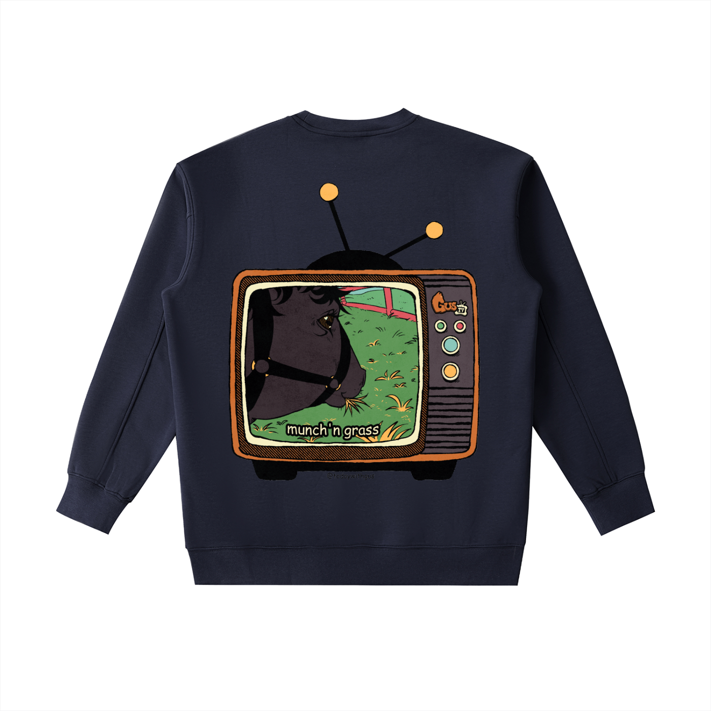 "munch'n grass" Heavyweight Crewneck Sweatshirt