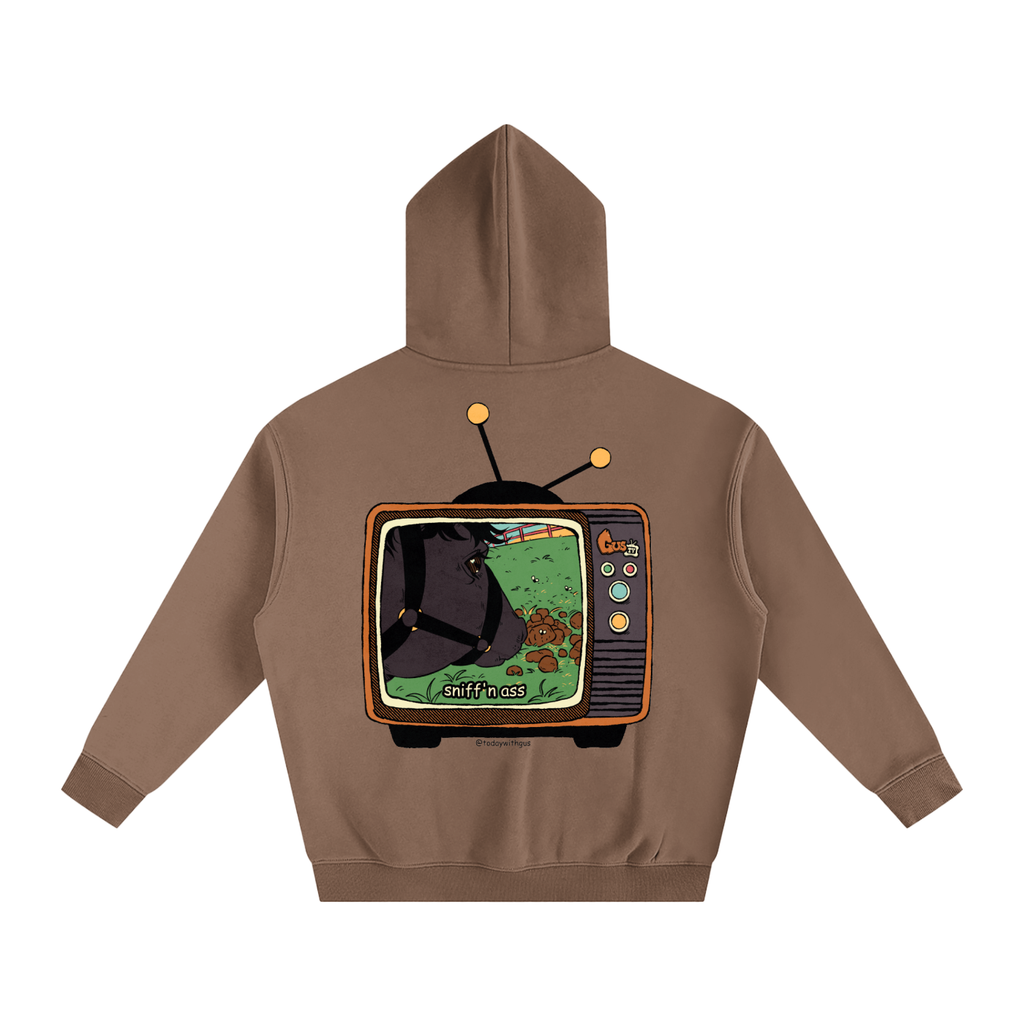 "sniff'n ass" Oversize Fleeced Hoodie