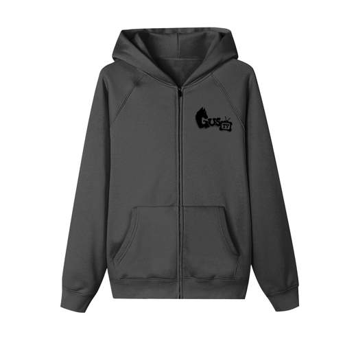 "chew'n n view'n" Zip-up Fleece Hoodie