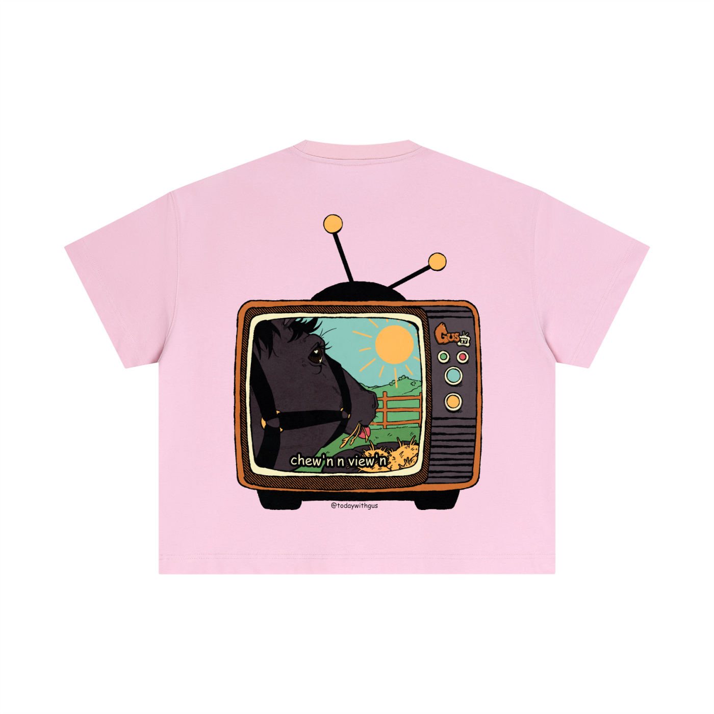 "chew'n n view'n" Cotton Boxy T-Shirt