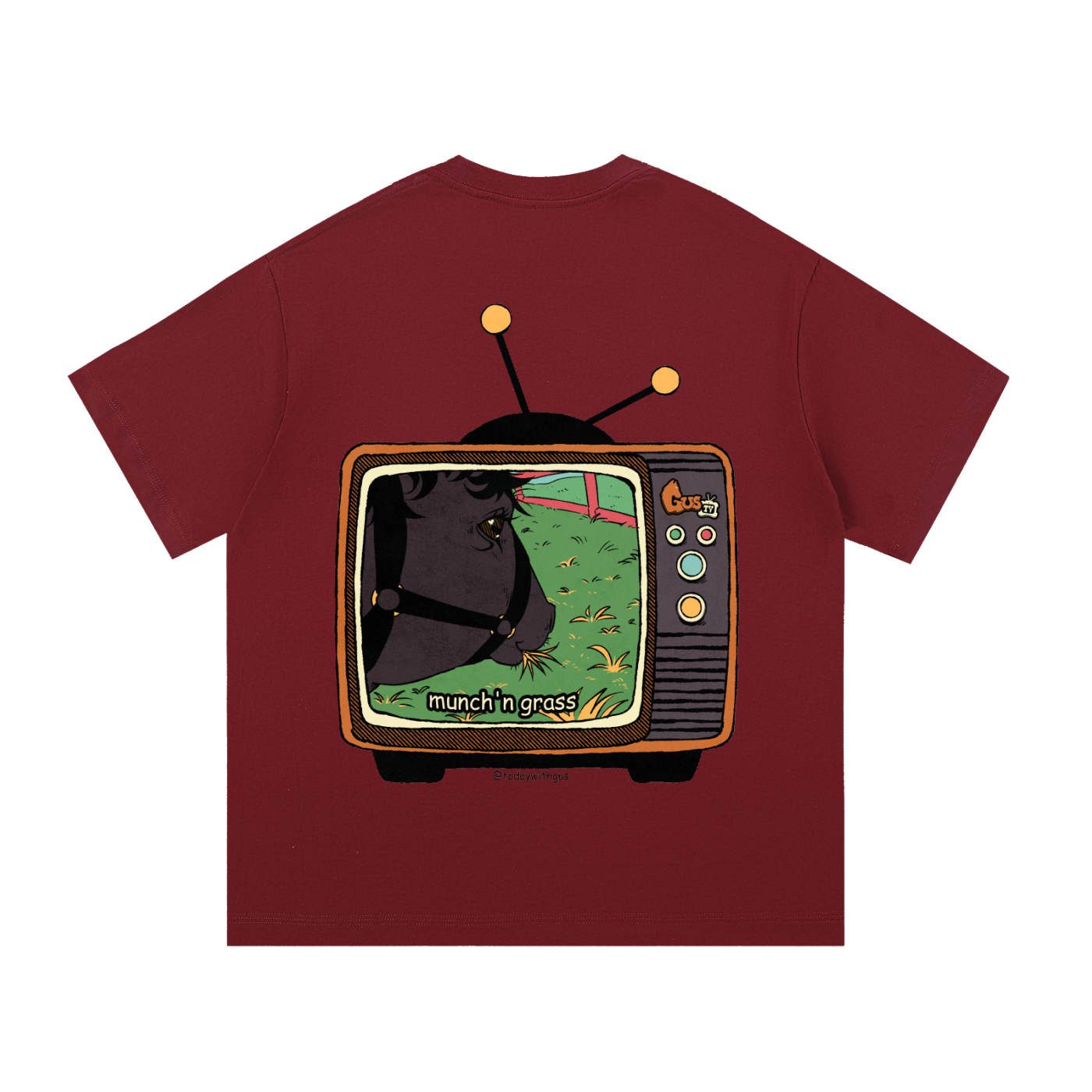 "munch'n grass" Basic Cotton T-Shirt