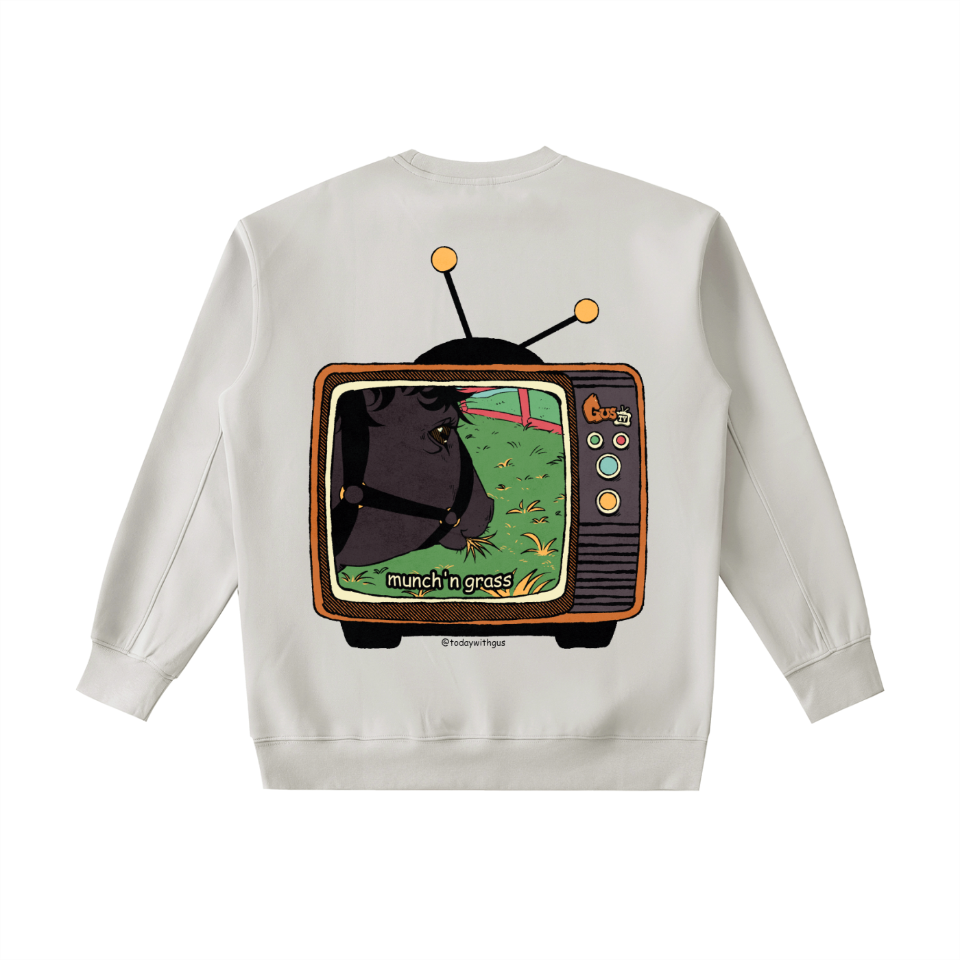 "munch'n grass" Heavyweight Crewneck Sweatshirt