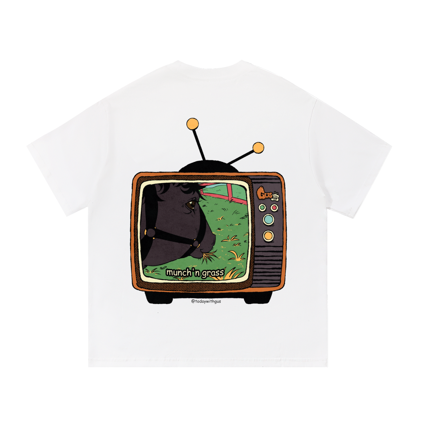 "munch'n grass" Basic Cotton T-Shirt