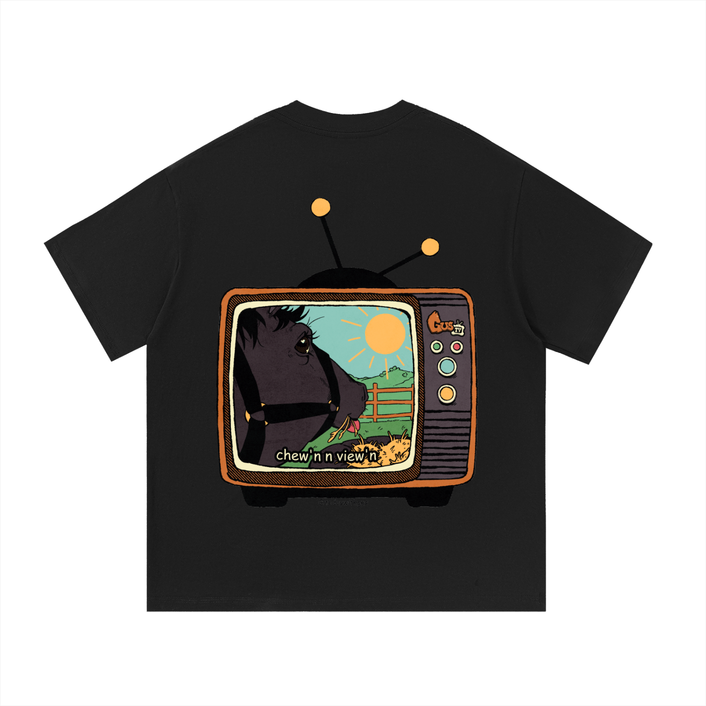 "chew'n n view'n" Basic Cotton T-Shirt