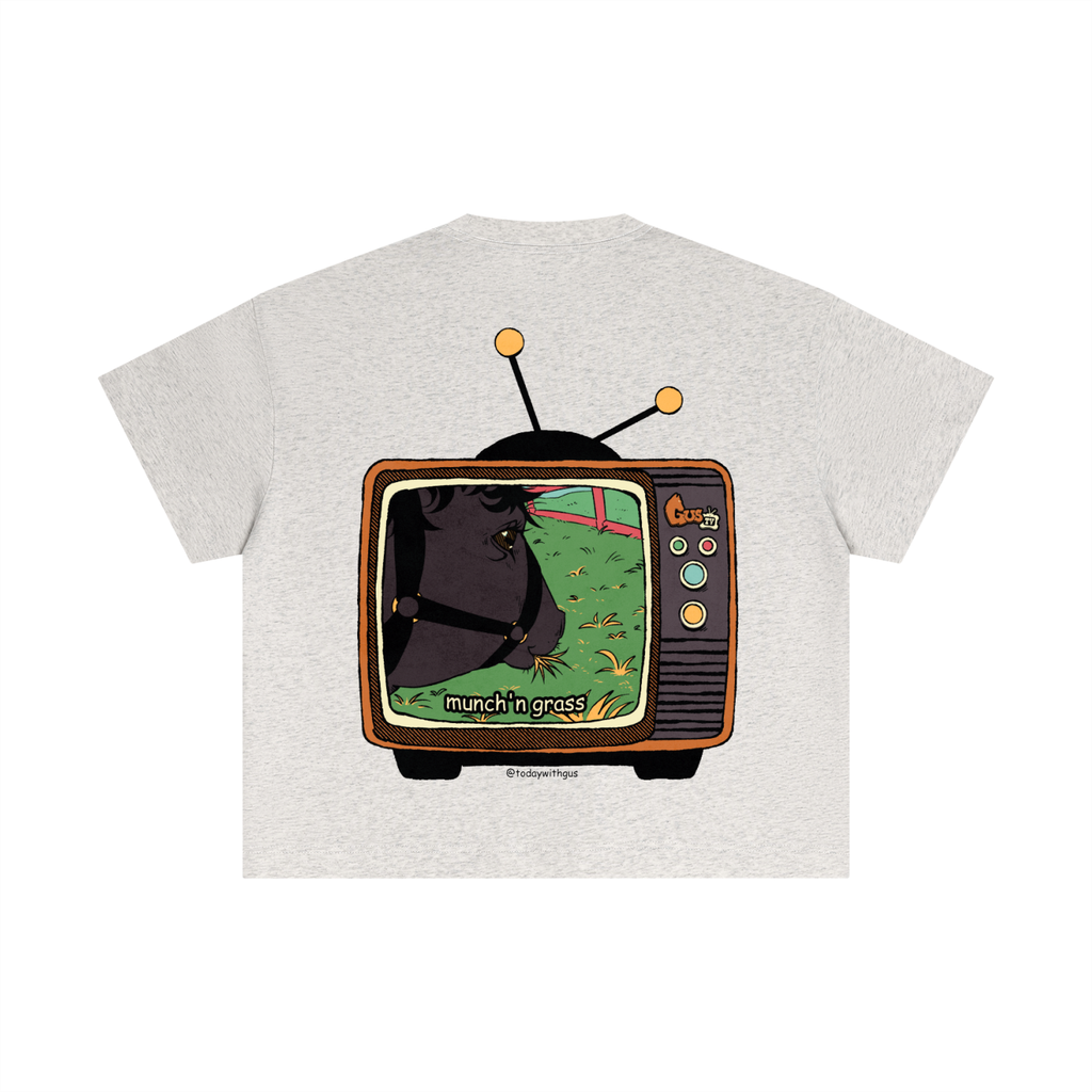 "munch'n grass" Cotton Boxy T-Shirt