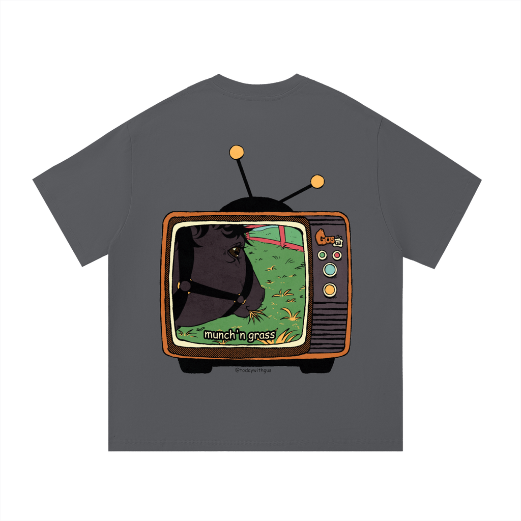 "munch'n grass" Basic Cotton T-Shirt
