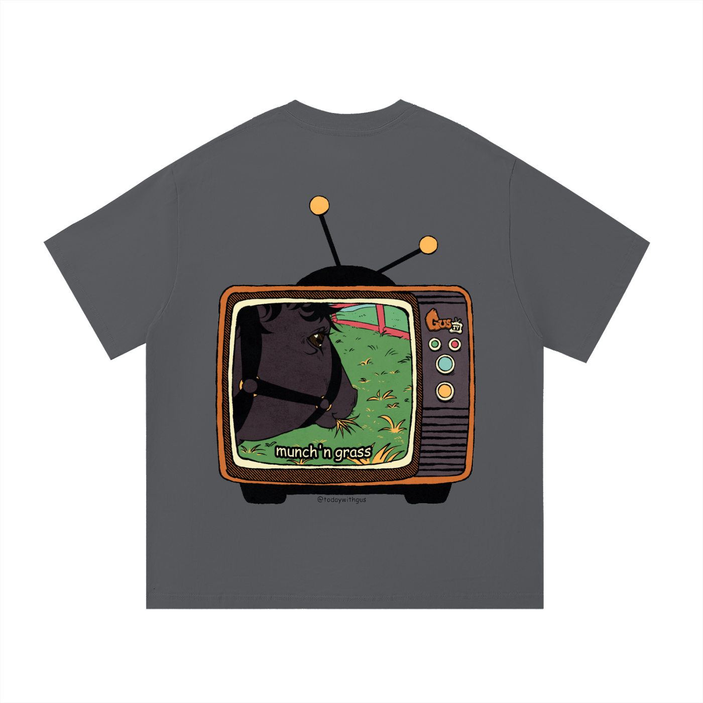 "munch'n grass" Basic Cotton T-Shirt