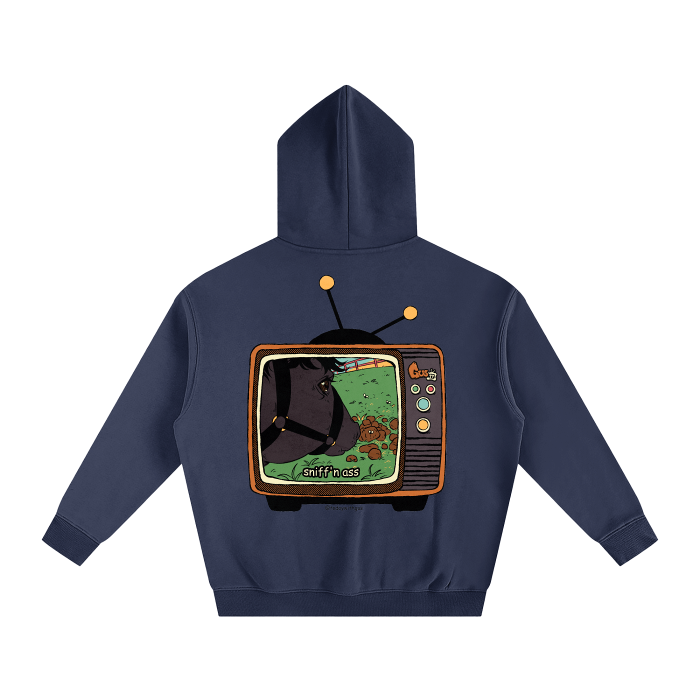 "sniff'n ass" Oversize Fleeced Hoodie