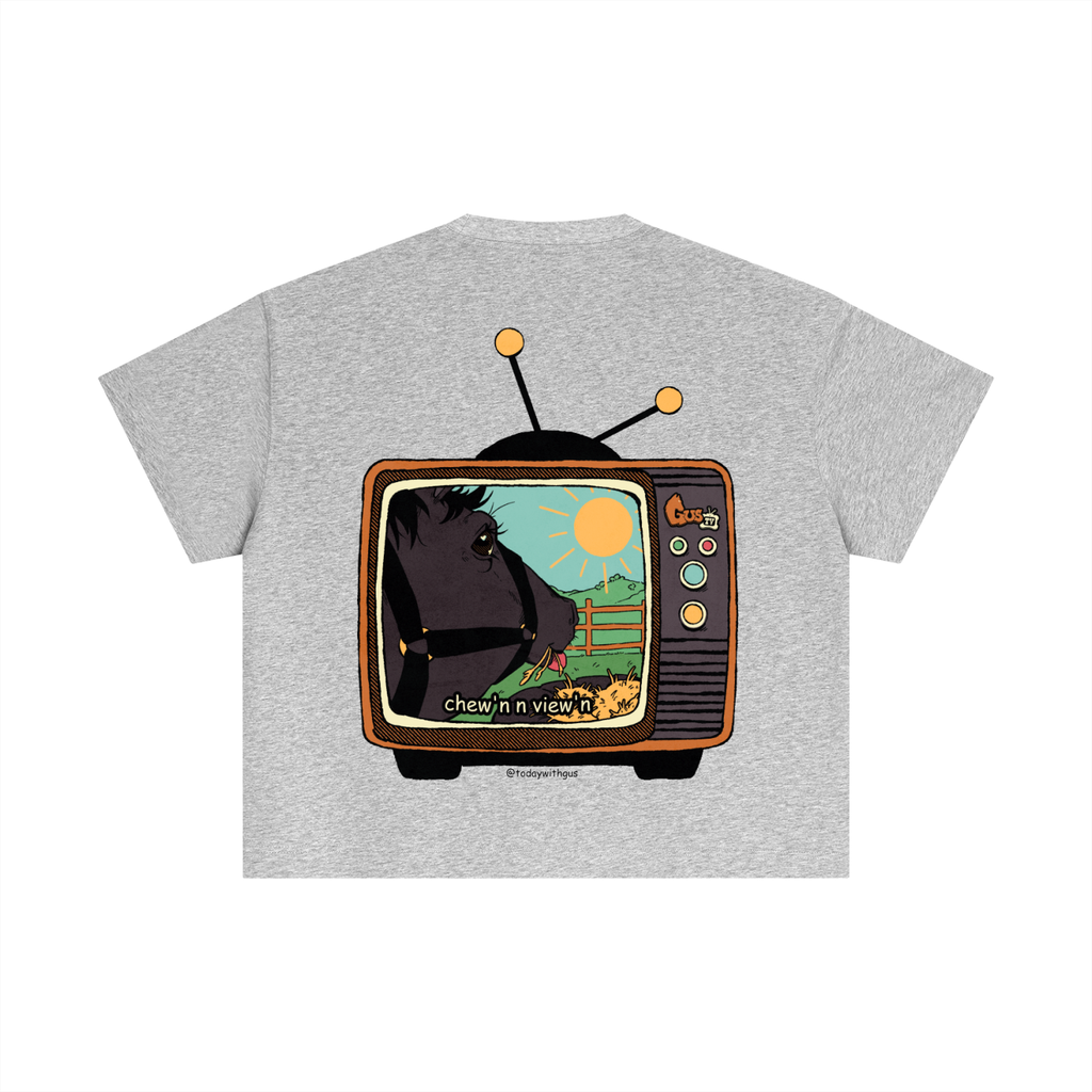 "chew'n n view'n" Cotton Boxy T-Shirt