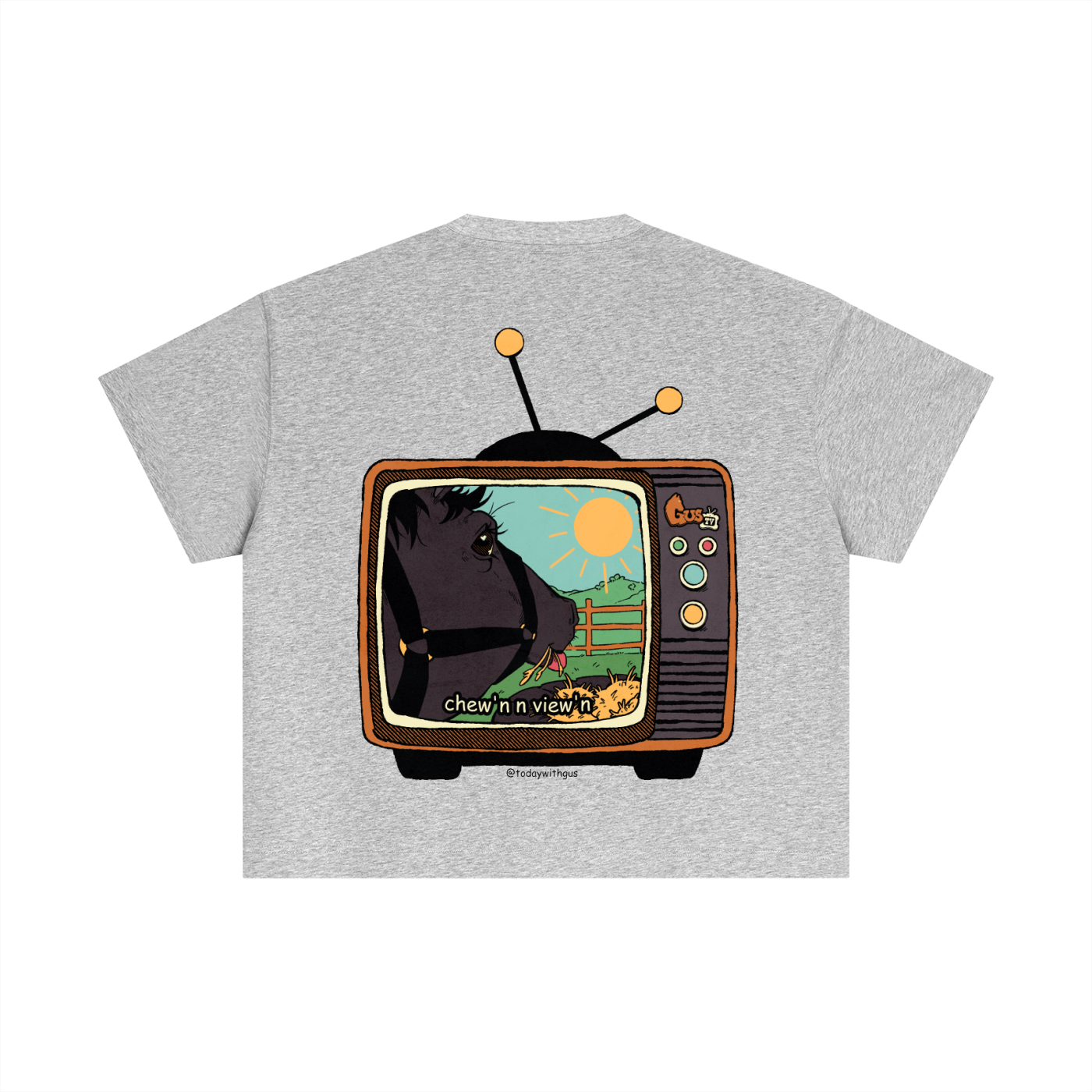 "chew'n n view'n" Cotton Boxy T-Shirt