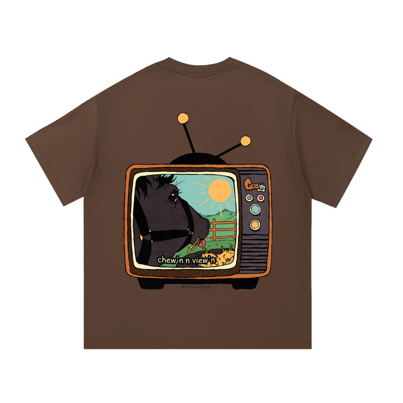 "chew'n n view'n" Basic Cotton T-Shirt