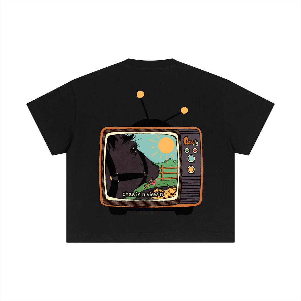 "chew'n n view'n" Cotton Boxy T-Shirt