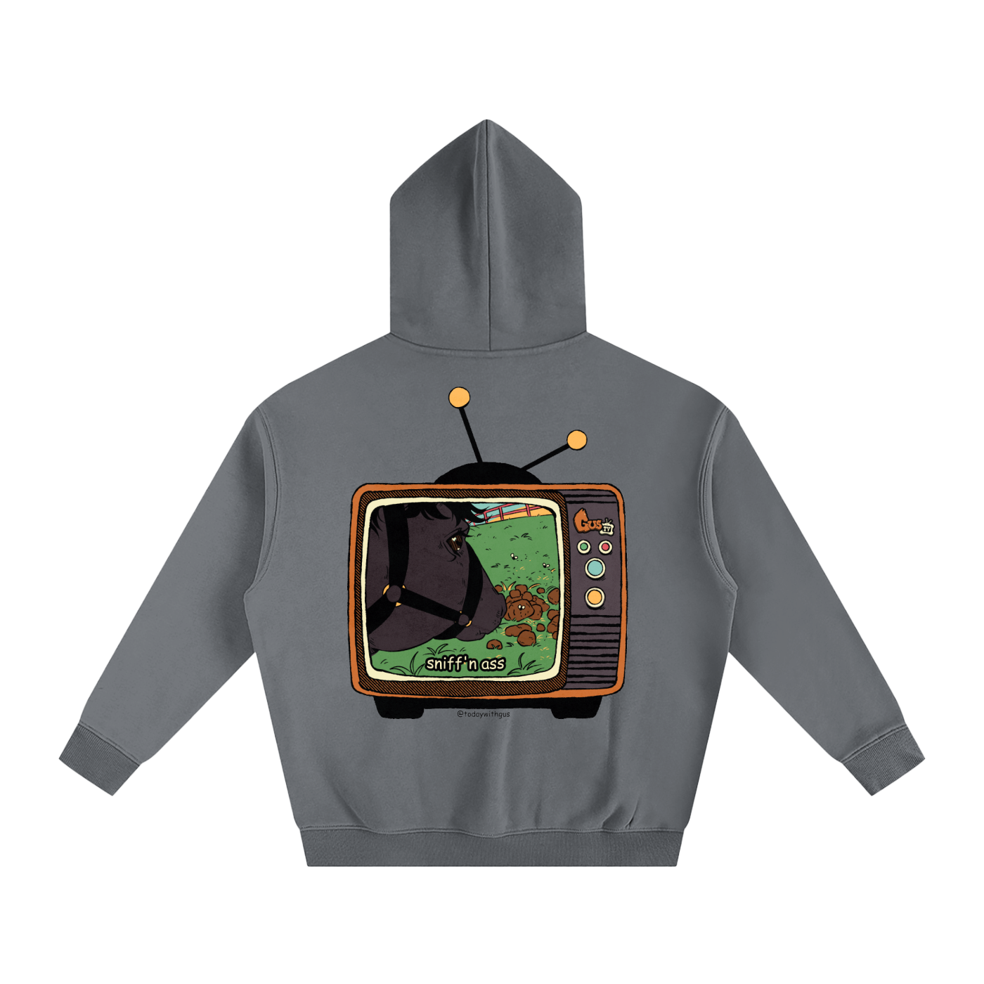"sniff'n ass" Oversize Fleeced Hoodie