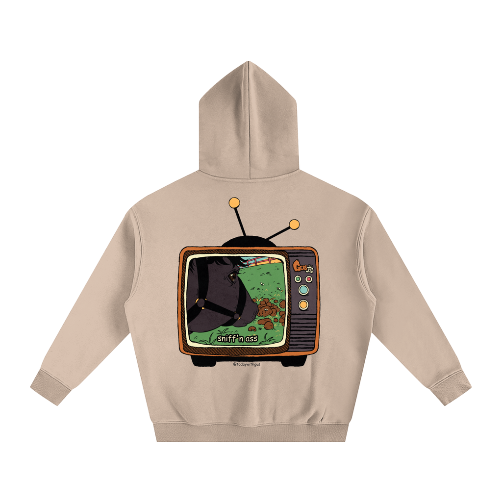 "sniff'n ass" Oversize Fleeced Hoodie