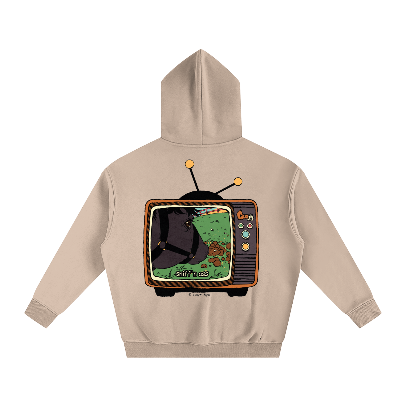 "sniff'n ass" Oversize Fleeced Hoodie