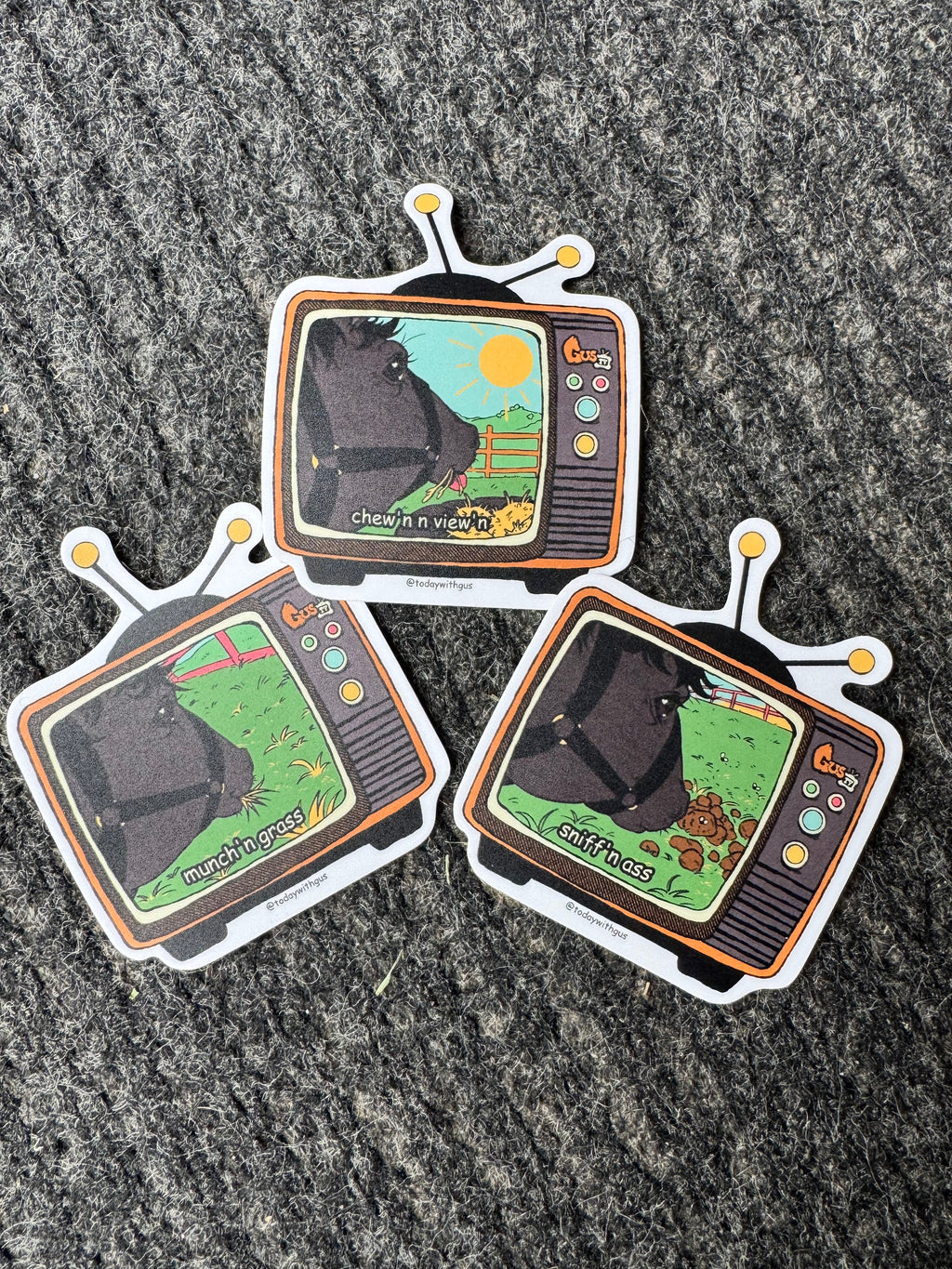 3” GUS TV STICKER PACK