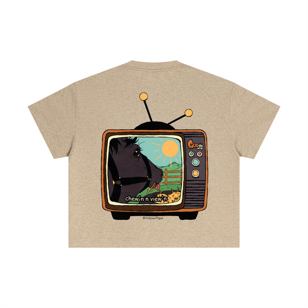 "chew'n n view'n" Cotton Boxy T-Shirt