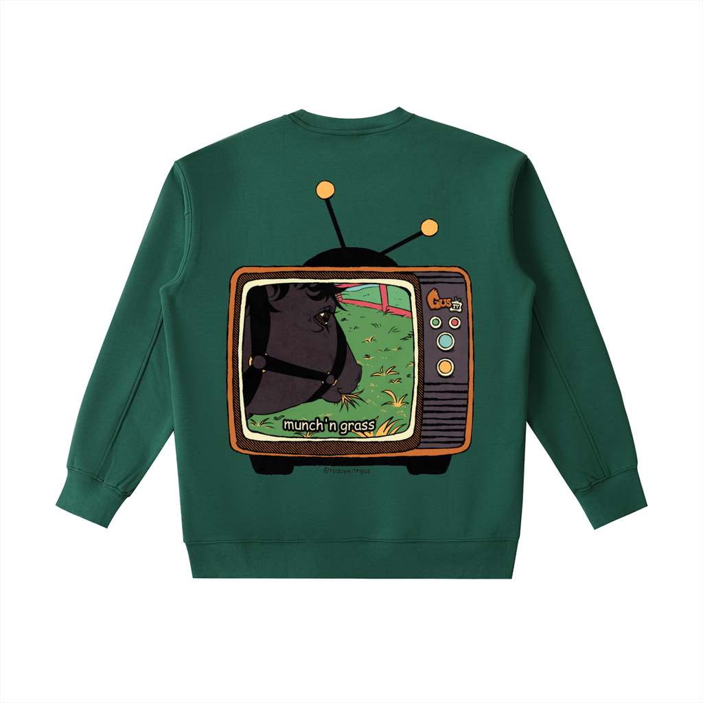 "munch'n grass" Heavyweight Crewneck Sweatshirt