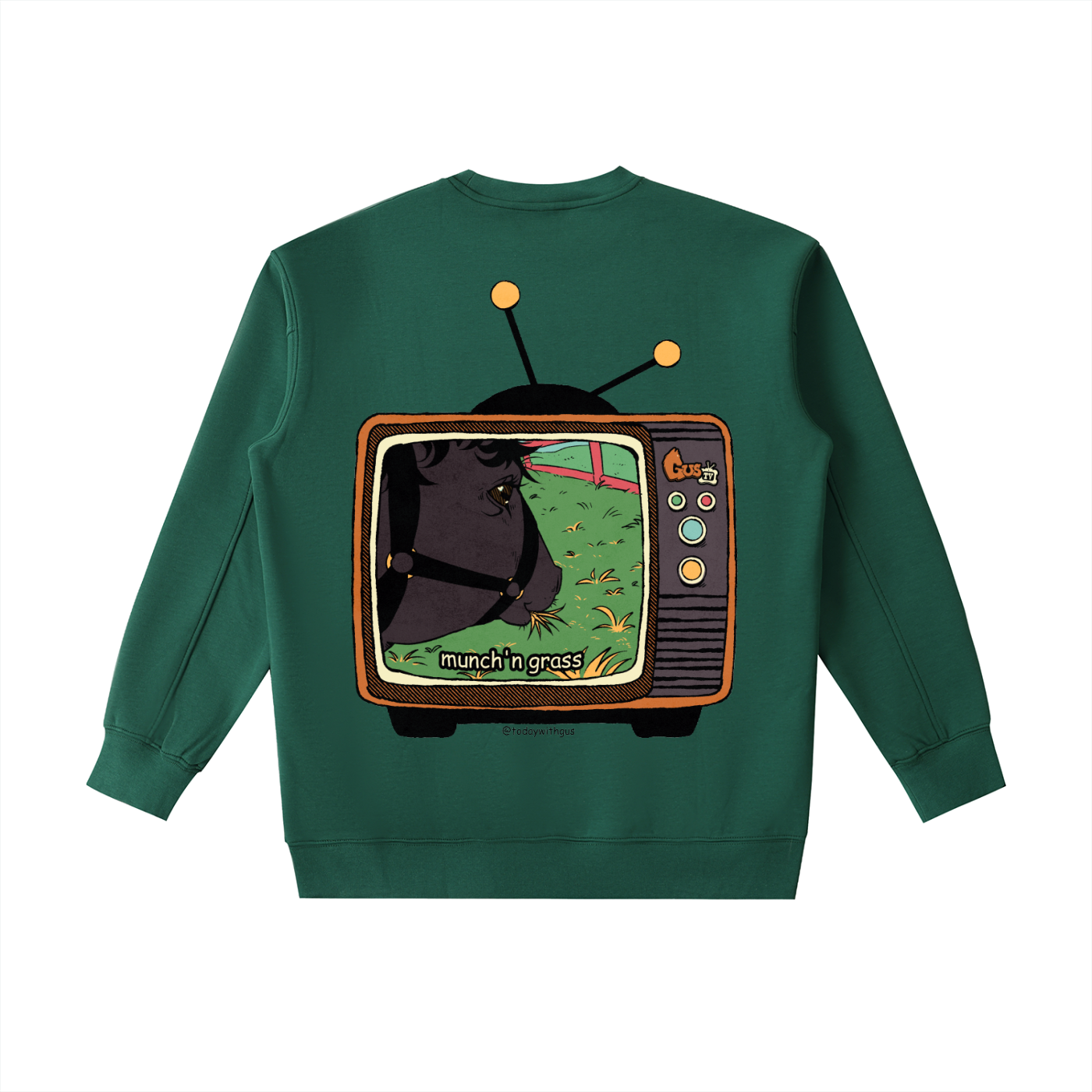 "munch'n grass" Heavyweight Crewneck Sweatshirt