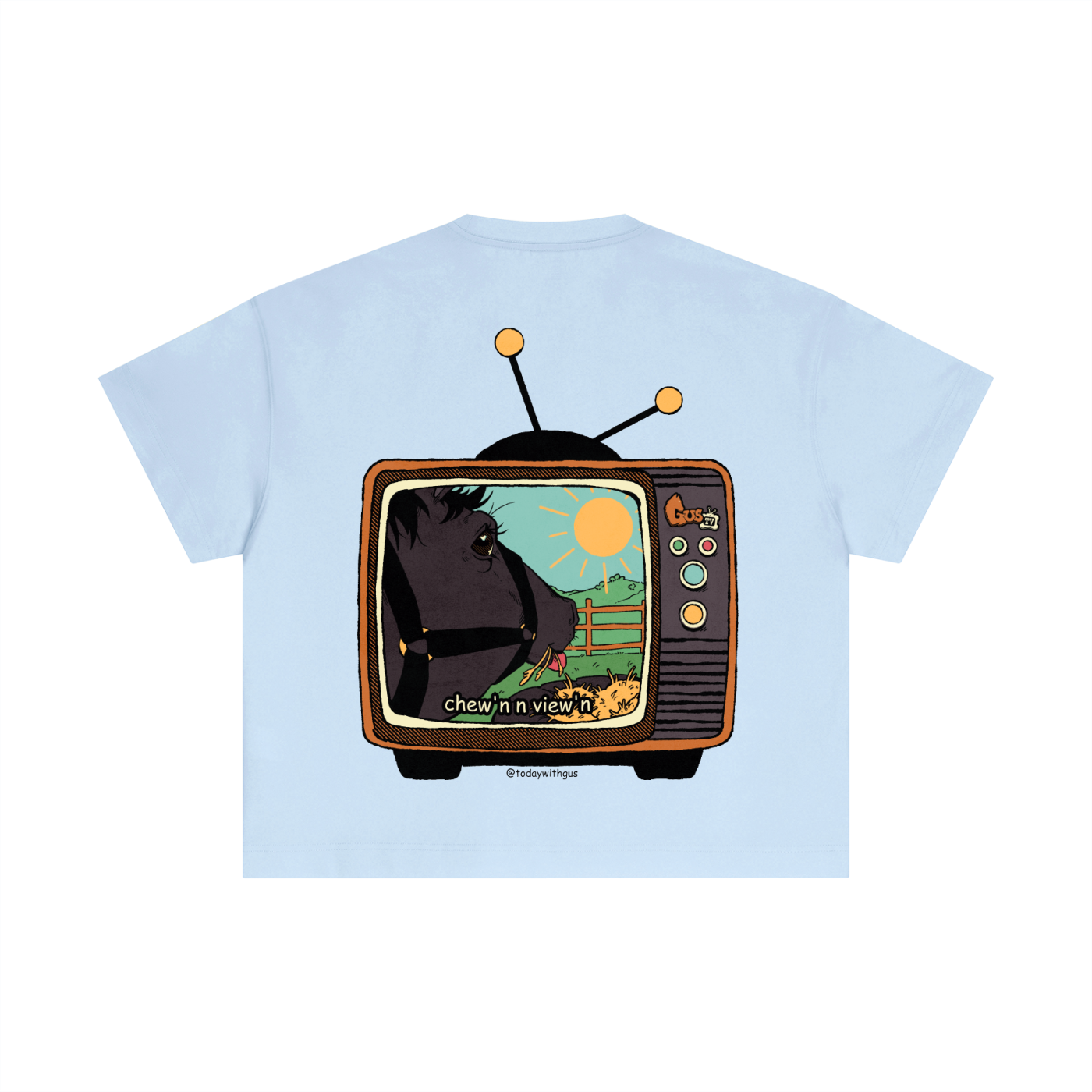 "chew'n n view'n" Cotton Boxy T-Shirt