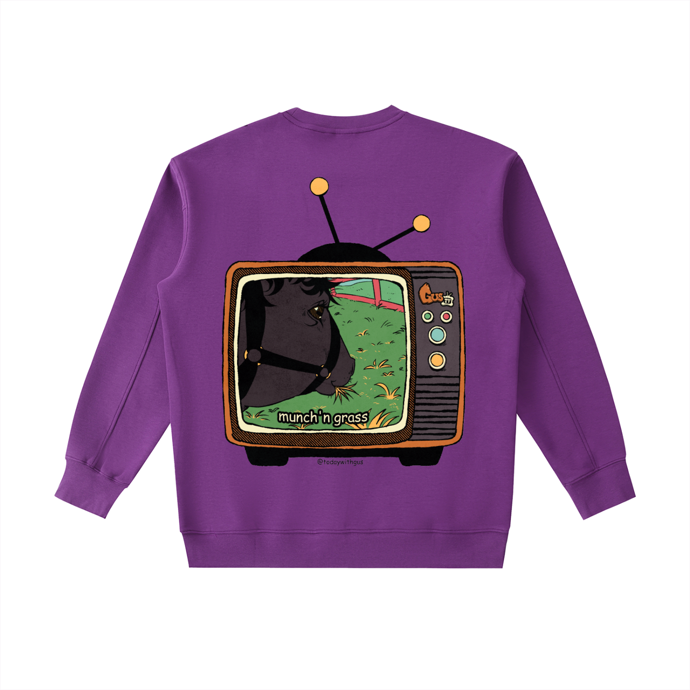 "munch'n grass" Heavyweight Crewneck Sweatshirt