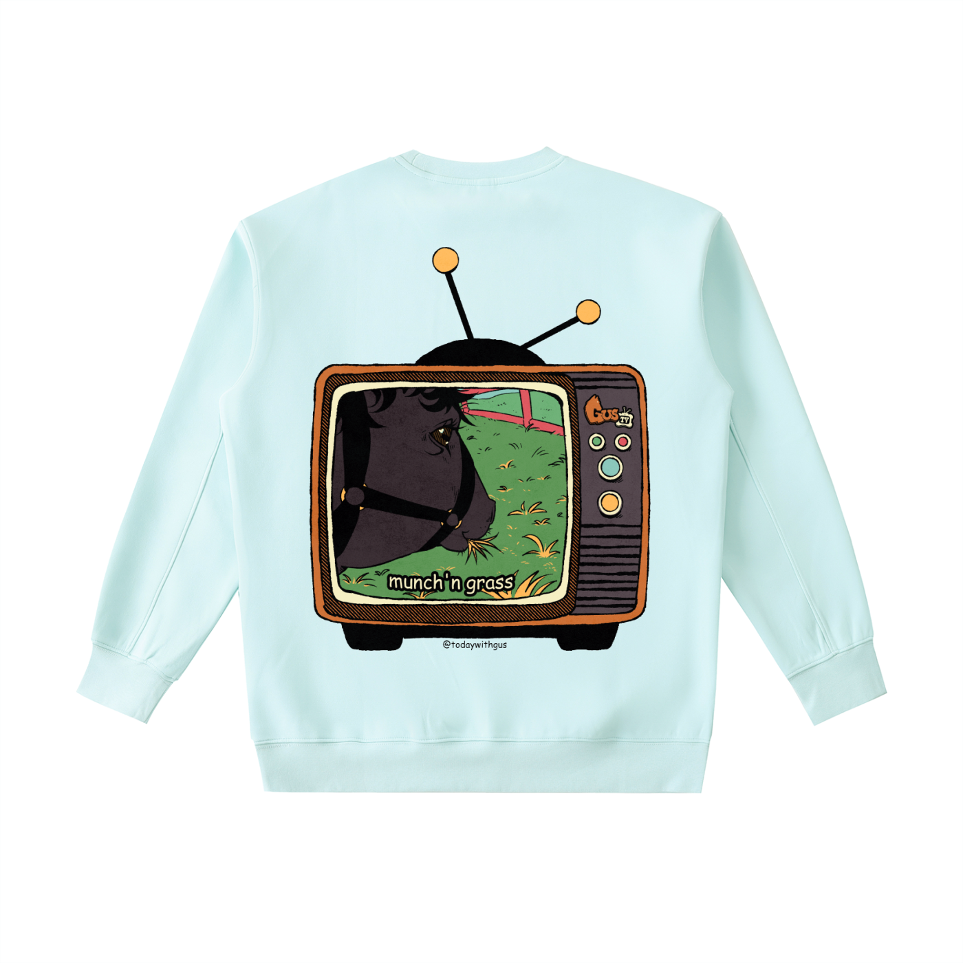 "munch'n grass" Heavyweight Crewneck Sweatshirt