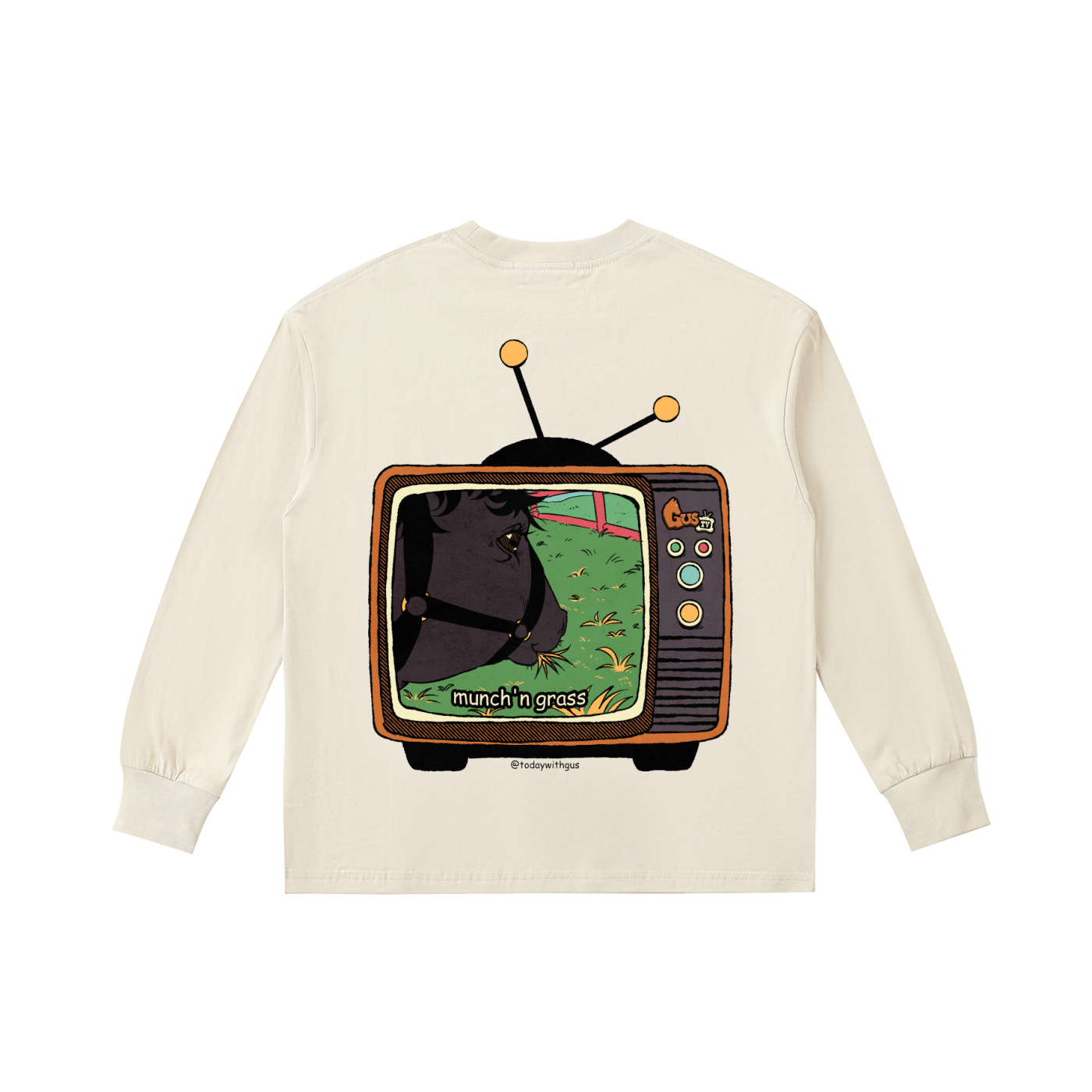 "munch'n grass" Kids' Quick-Dry Cotton Long-Sleeve Tee