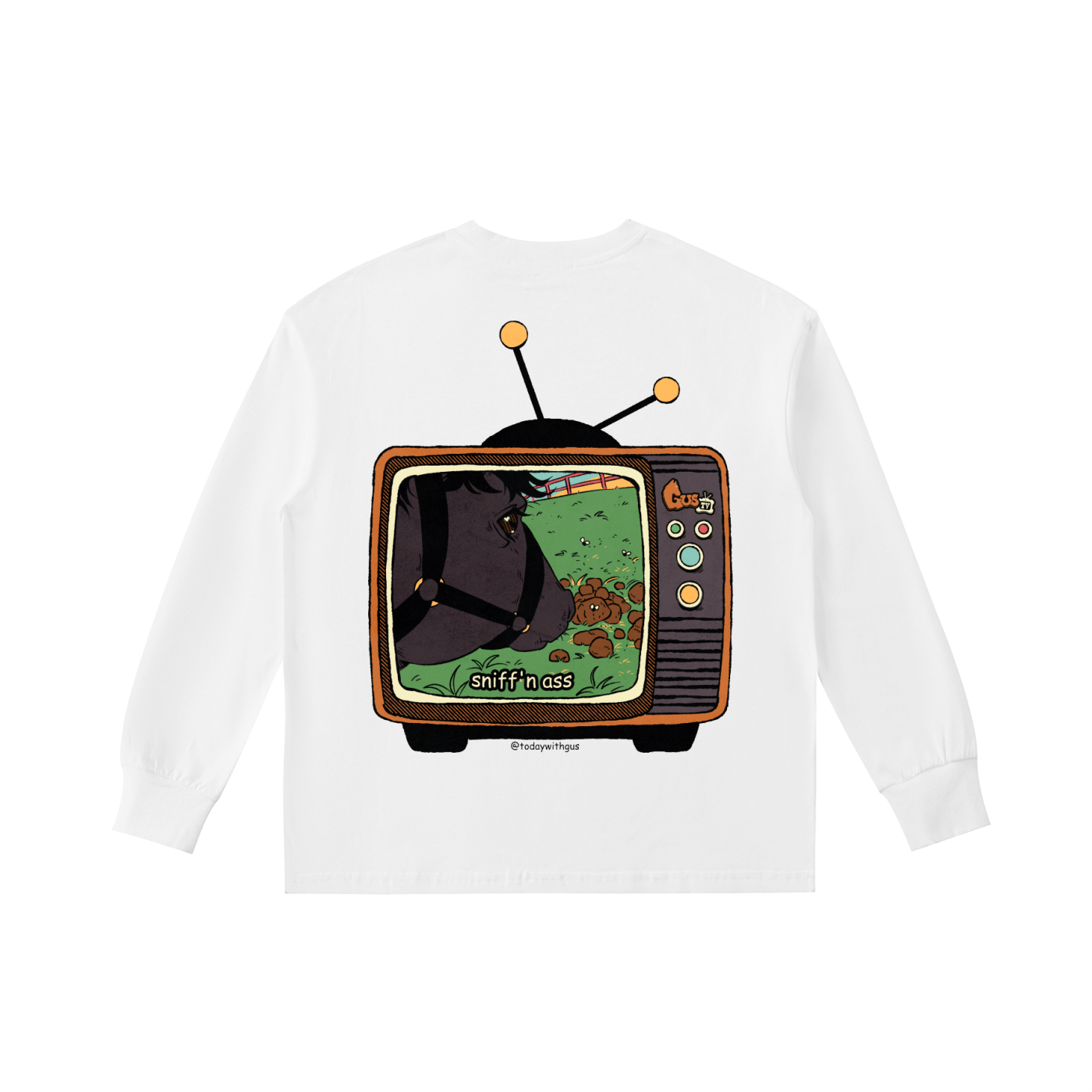 "sniff'n ass" Kids' Quick-Dry Cotton Long-Sleeve Tee