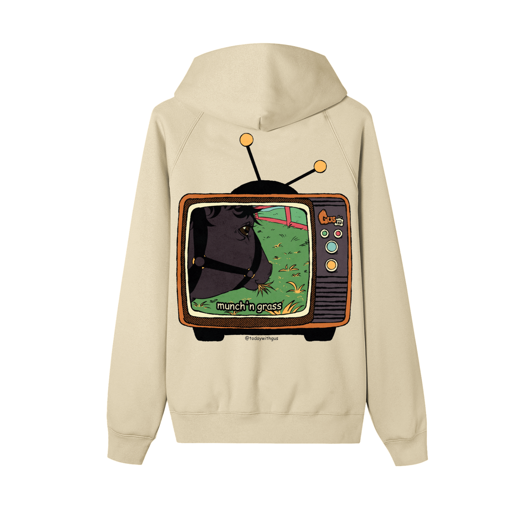 "munch'n grass" Zip-up Fleece Hoodie