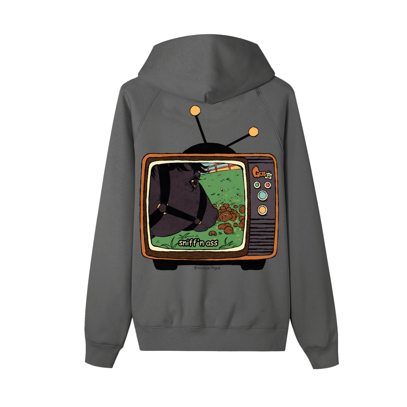 "sniff'n ass" Zip-up Fleece Hoodie
