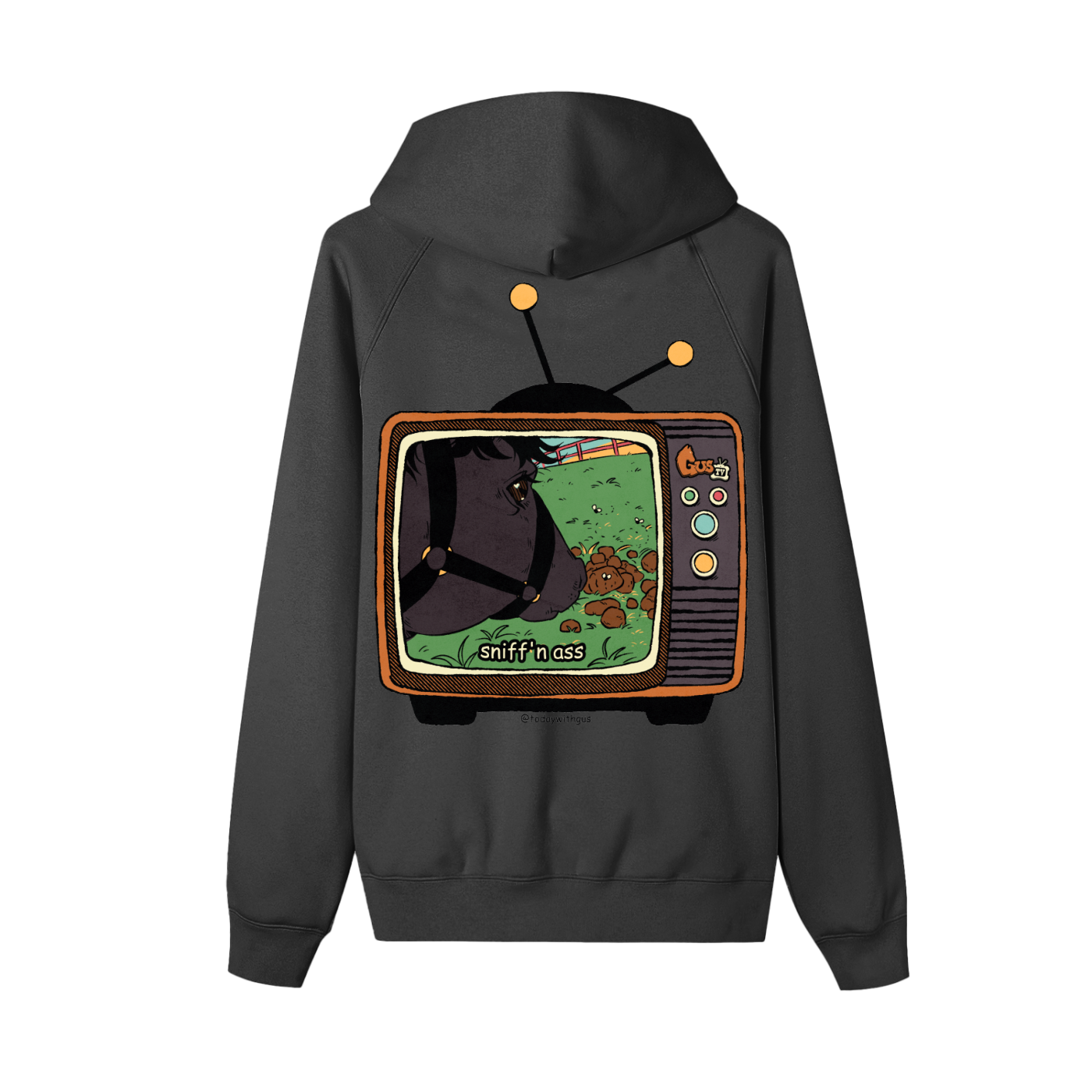 "sniff'n ass" Zip-up Fleece Hoodie