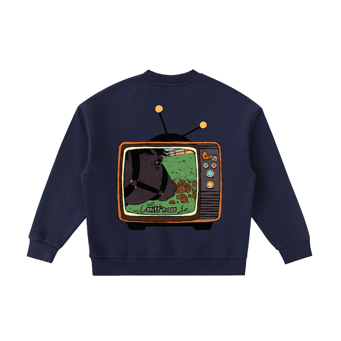 "sniff'n ass" Fleece Kids' Crewneck Sweatshirt