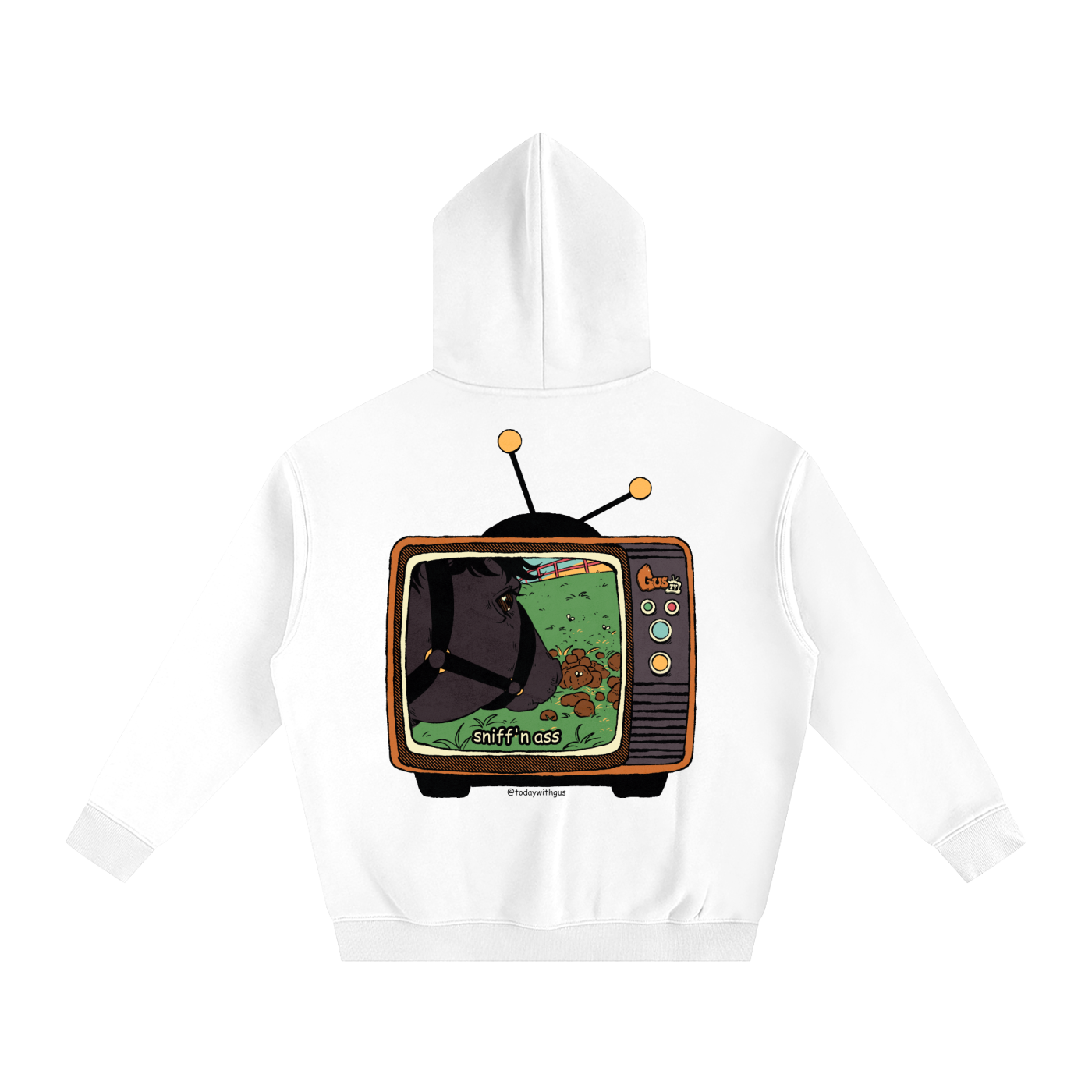 "sniff'n ass" Oversize Fleeced Hoodie