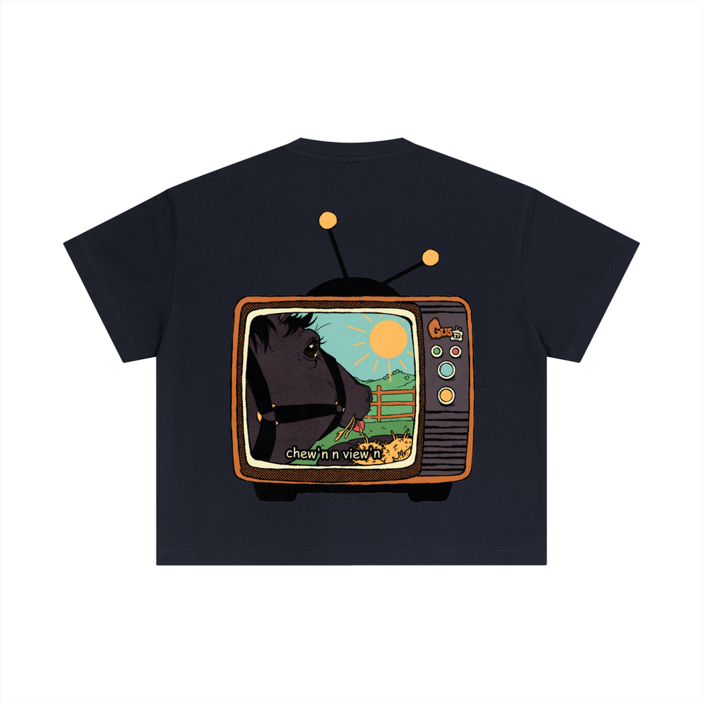 "chew'n n view'n" Cotton Boxy T-Shirt