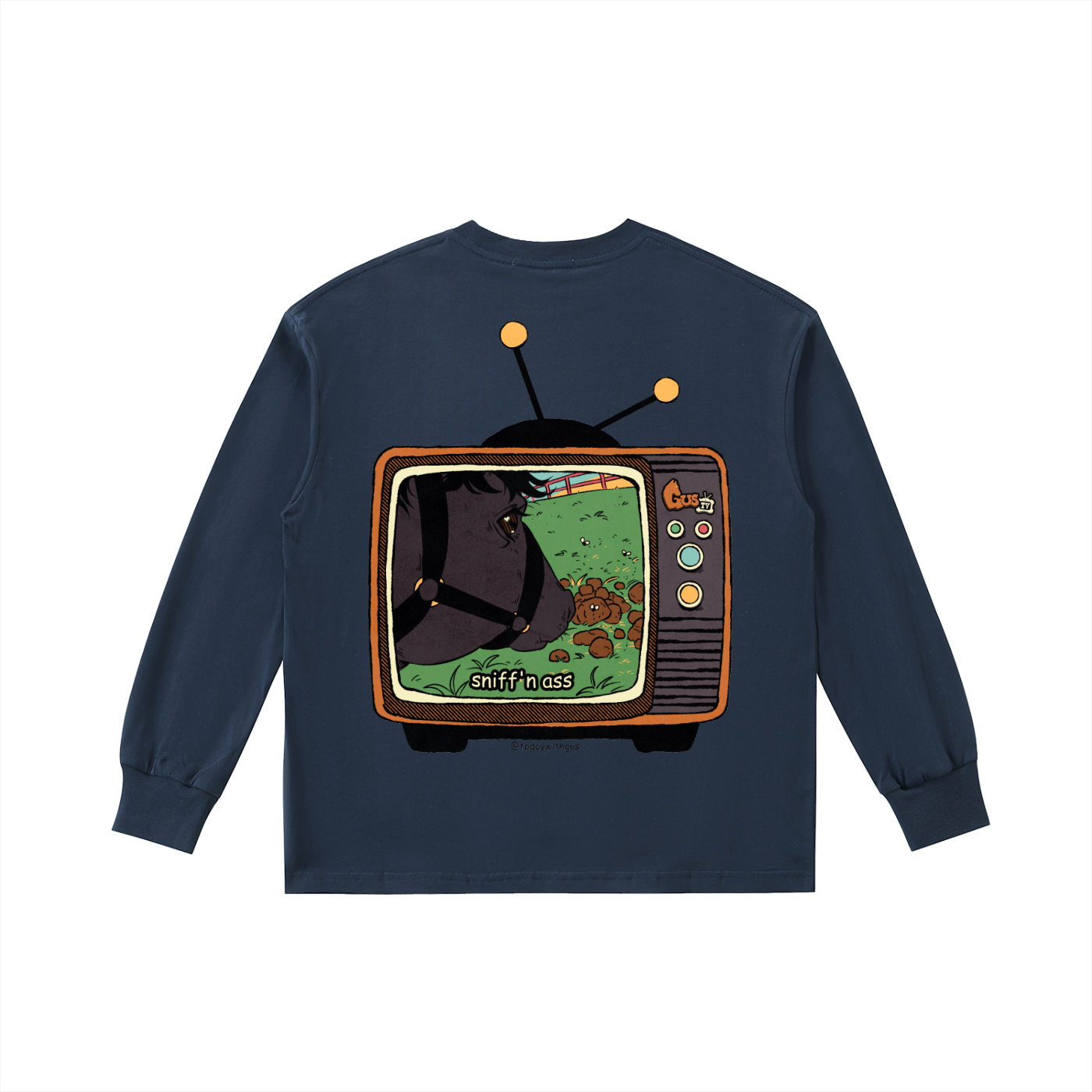 "sniff'n ass" Kids' Quick-Dry Cotton Long-Sleeve Tee