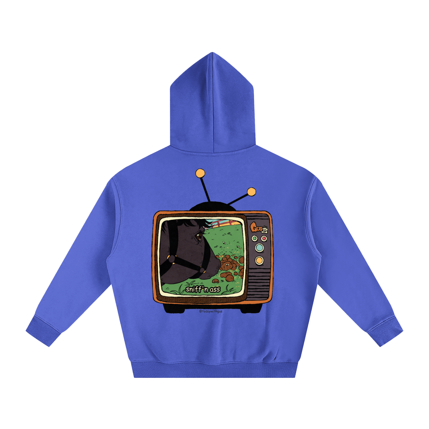 "sniff'n ass" Oversize Fleeced Hoodie