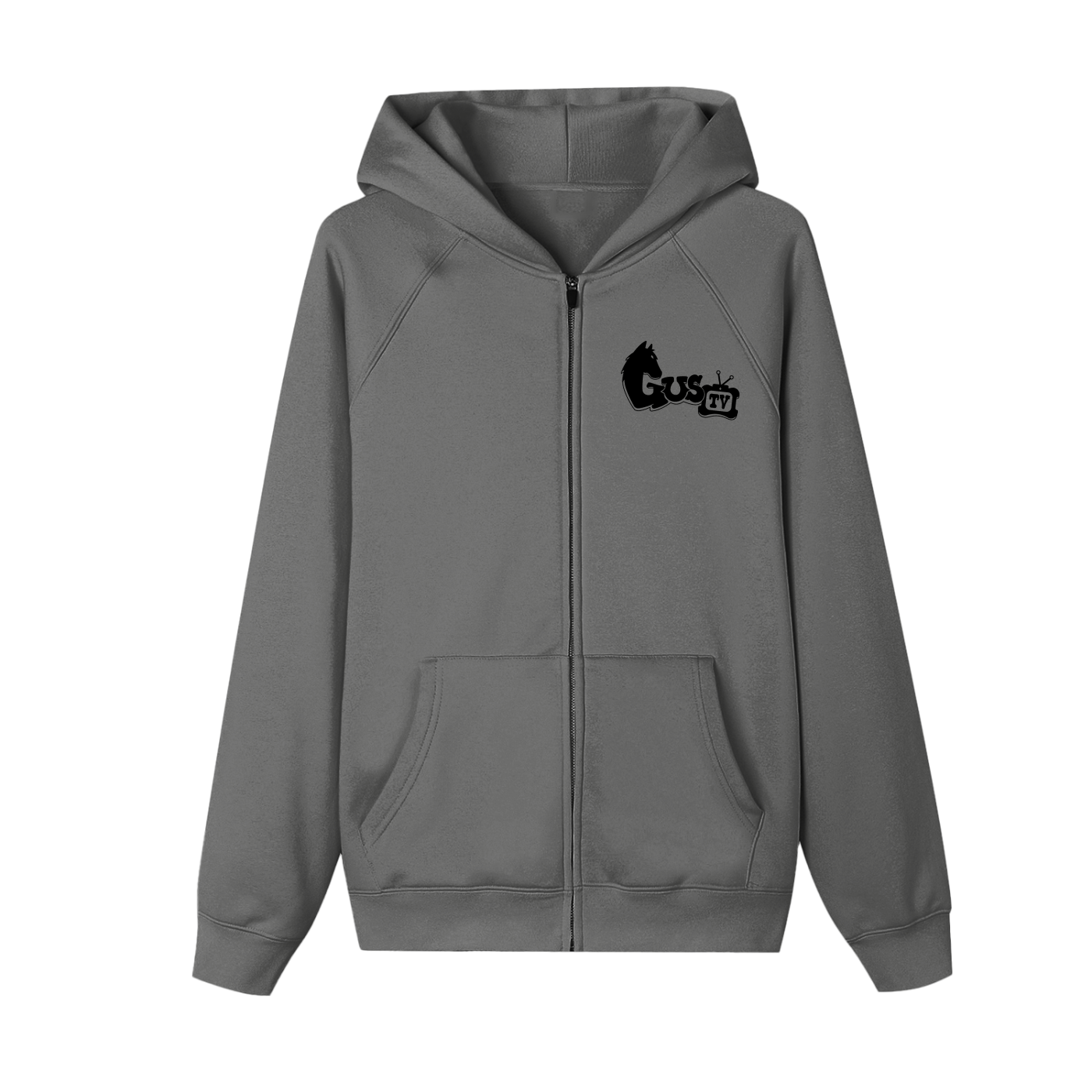 "munch'n grass" Zip-up Fleece Hoodie