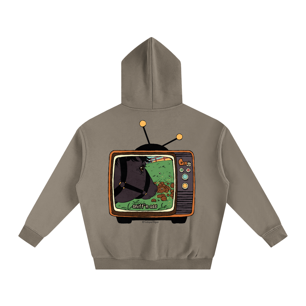 "sniff'n ass" Oversize Fleeced Hoodie