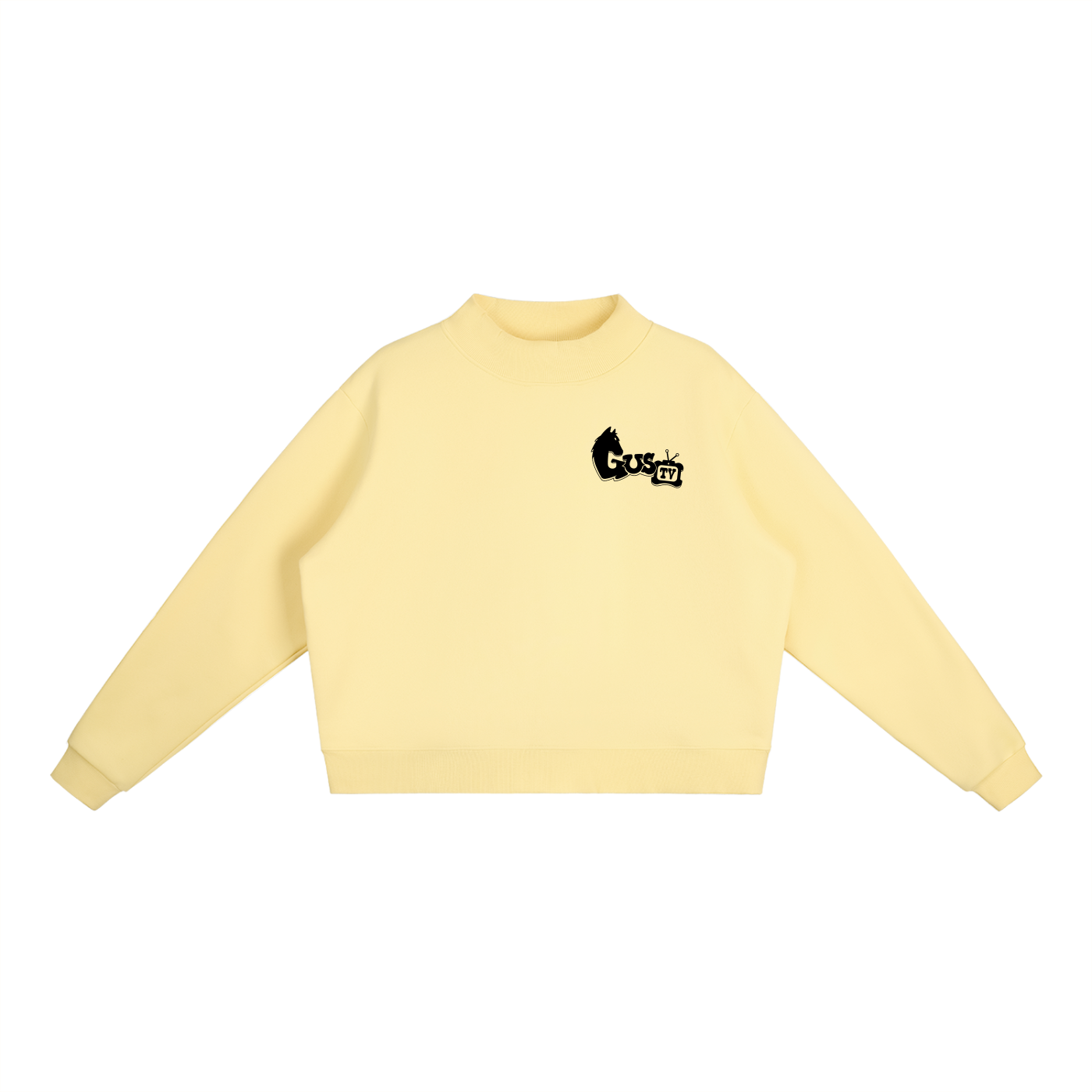 "sniff'n ass" Fleece Mock-Neck Crew Sweatshirt