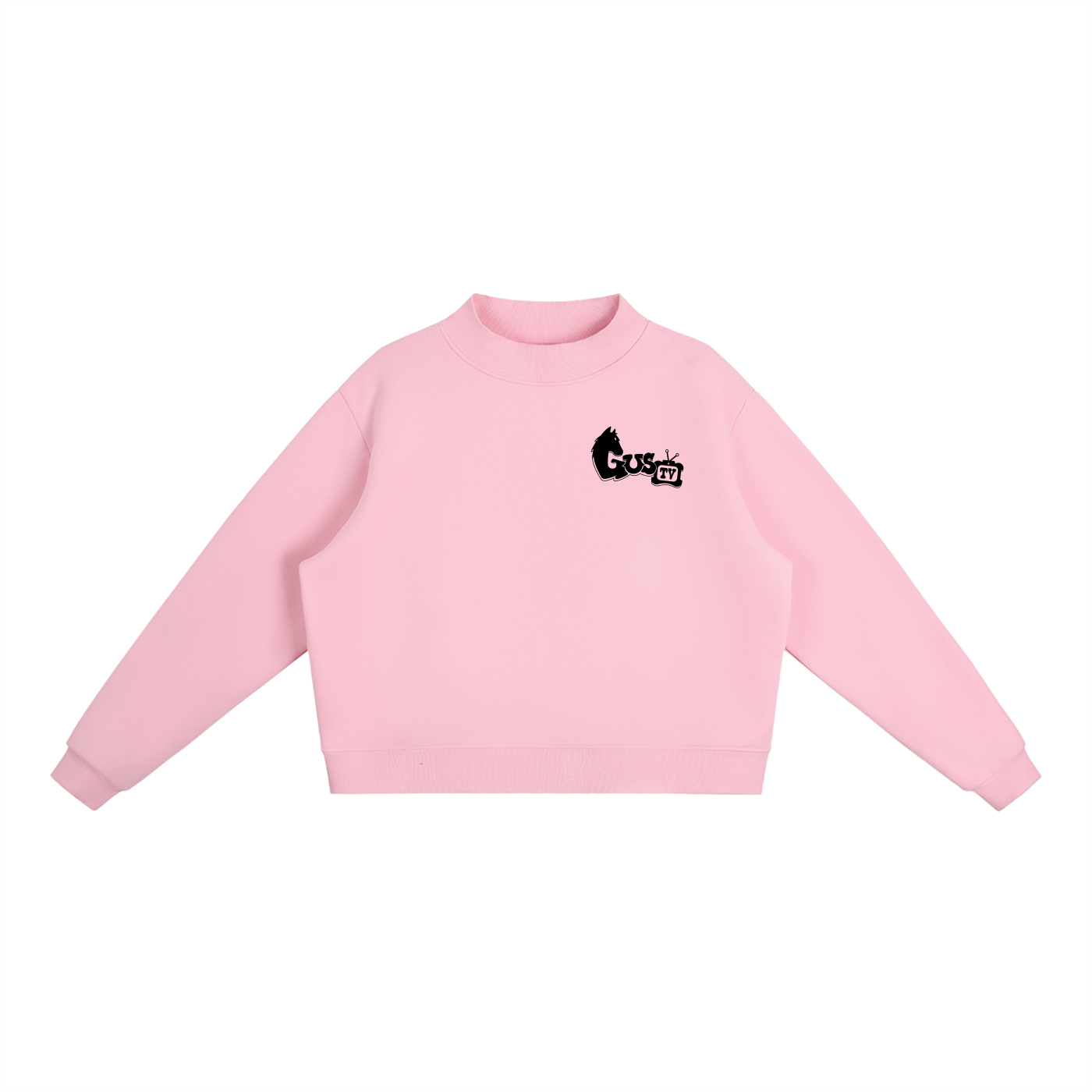 "munch'n grass" Mock-Neck Crew Sweatshirt