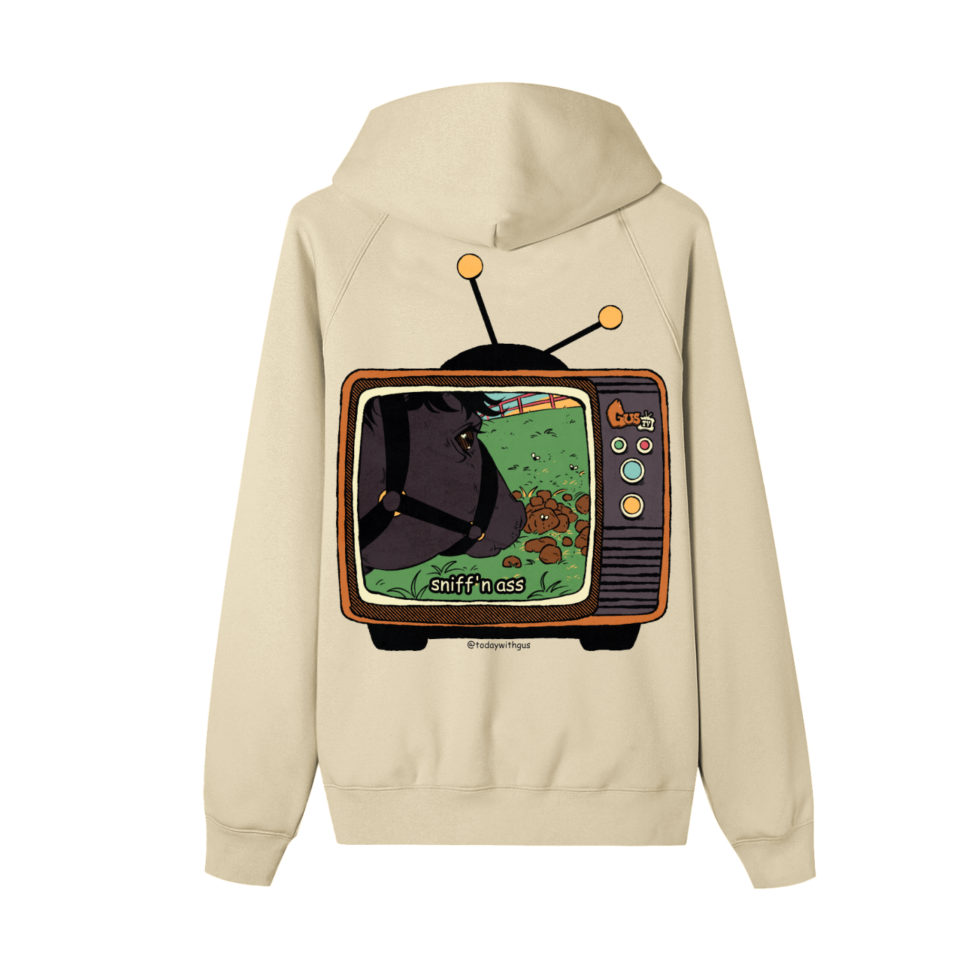 "sniff'n ass" Zip-up Fleece Hoodie