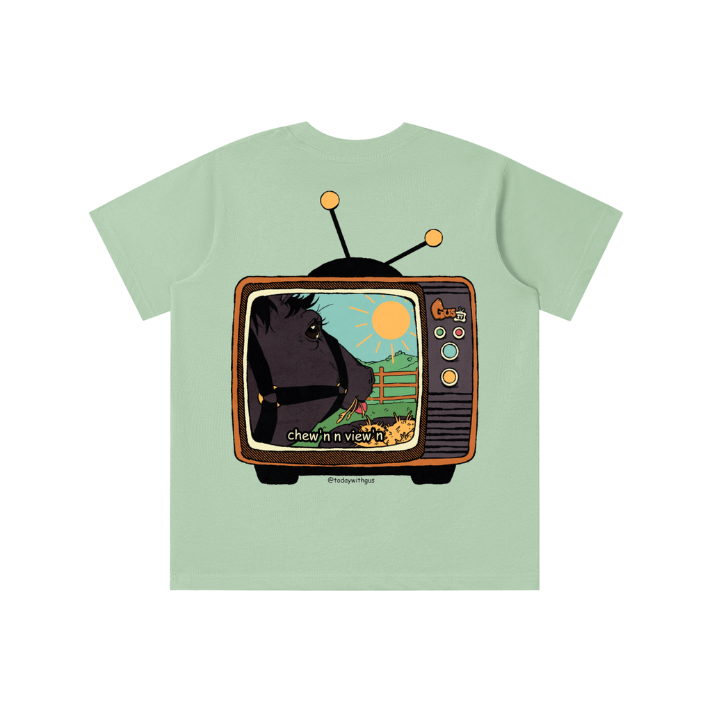 "chew'n n view'n" Kids' T-shirt