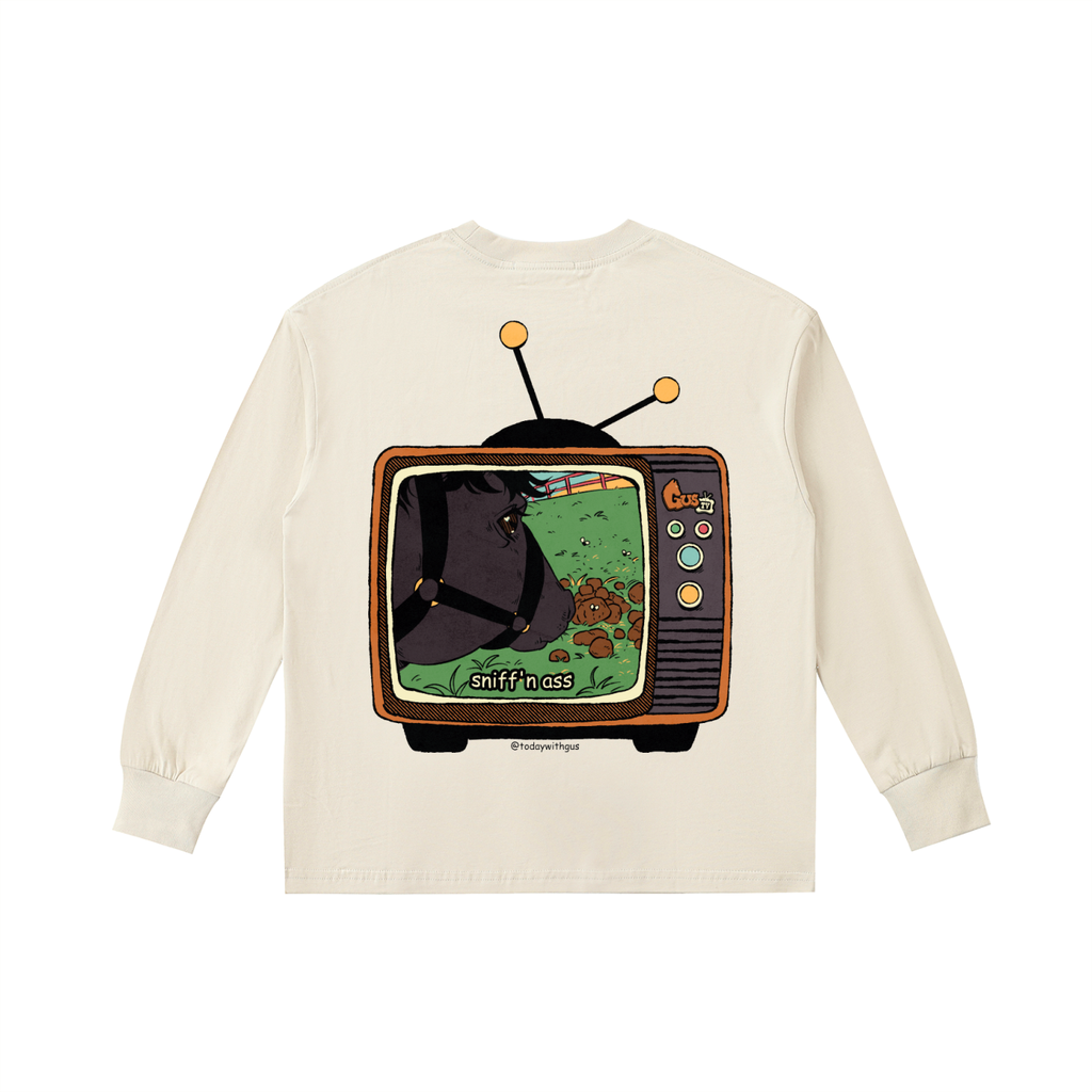 "sniff'n ass" Kids' Quick-Dry Cotton Long-Sleeve Tee