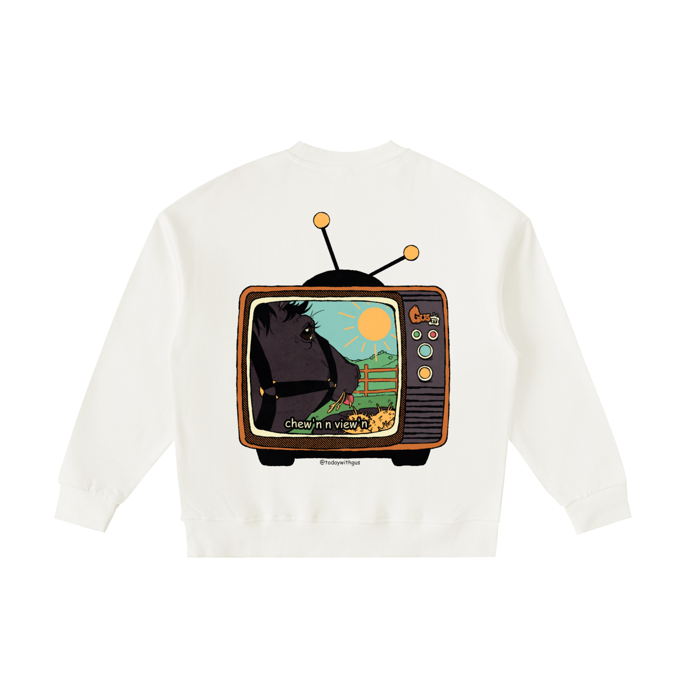 "chew'n n view'n" Kids' Crewneck Sweatshirt