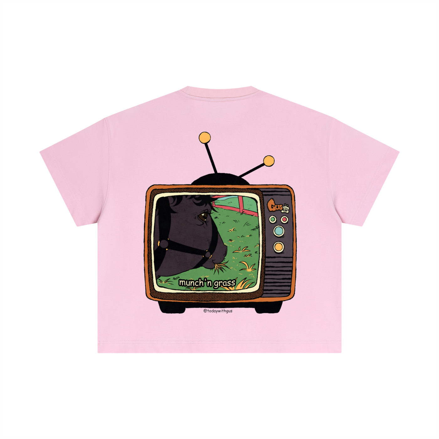 "munch'n grass" Cotton Boxy T-Shirt
