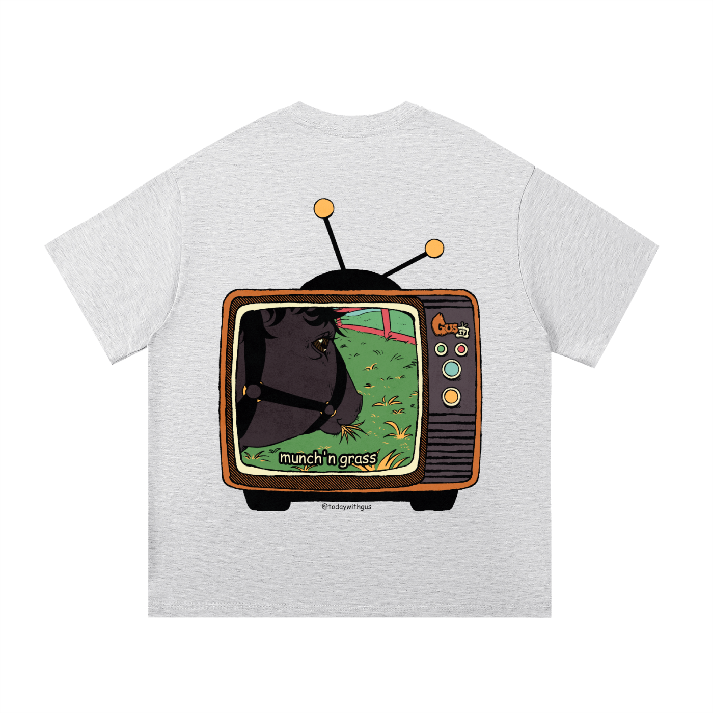"munch'n grass" Basic Cotton T-Shirt