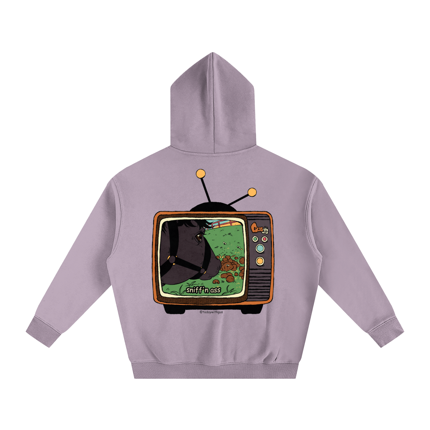"sniff'n ass" Oversize Fleeced Hoodie
