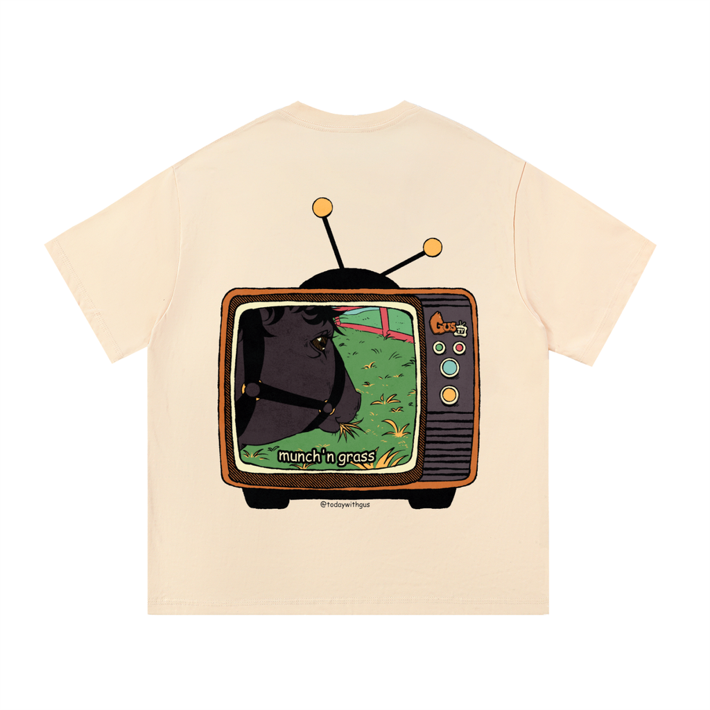 "munch'n grass" Basic Cotton T-Shirt